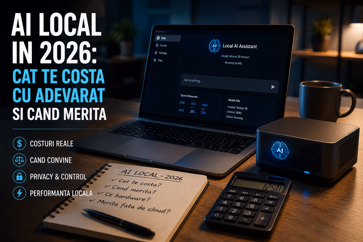 AI local in 2026: cat te costa cu adevarat si cand merita