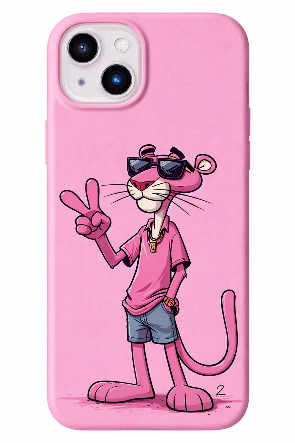 Cover Pantera Rosa per iPhone 13 Personalizzata con Foto