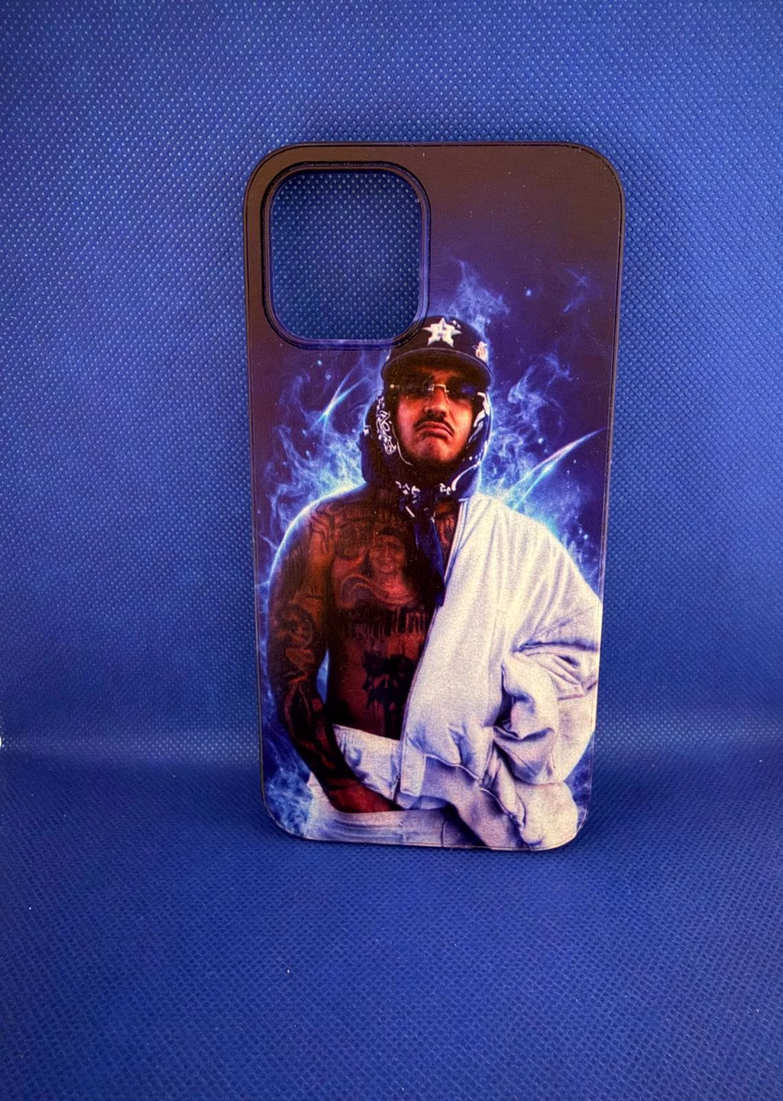 Cover Geolier Fiamme Blu Personalizzata con Foto